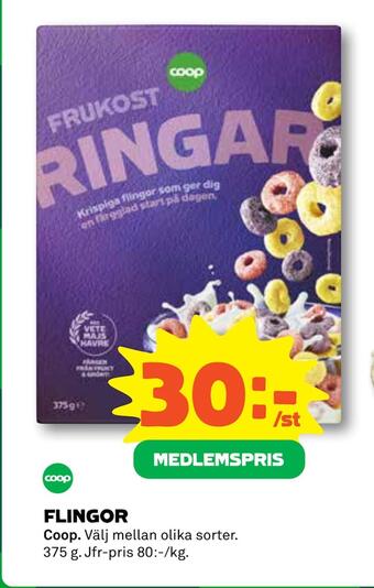 Coop Daglivs Flingor erbjuda