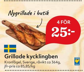 Hemköp Grillade kycklingben erbjuda