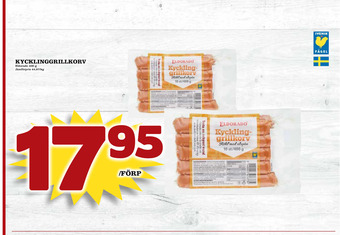 Nya Pulsen Kycklinggrillkorv erbjuda