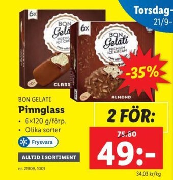 Lidl BON GELATI Pinnglass erbjuda
