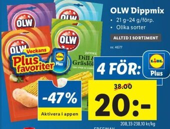 Lidl OLW Dippmix erbjuda