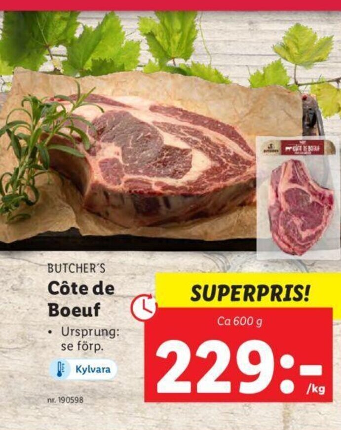 BUTCHER'S Côte de Boeuf C erbjudande hos Lidl