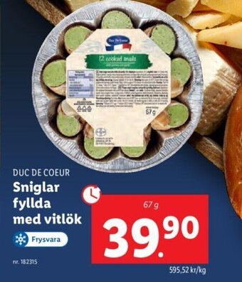Lidl DUC DE COEUR Sniglar fyllda med vitlök erbjuda