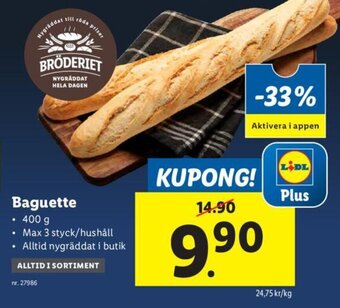 Lidl Baguette erbjuda