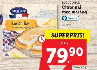 Lidl DUC DE COEUR Citronpaj med maräng erbjuda