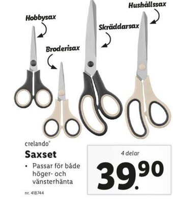 Lidl crelando Saxset erbjuda