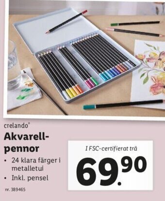 Lidl crelando Akvarell- pennor erbjuda