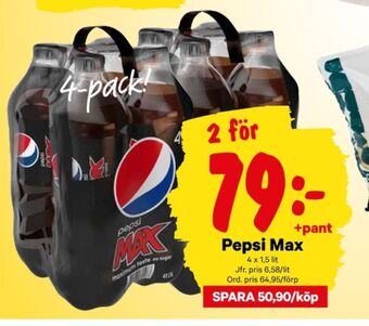 City Gross Pepsi max läskedryck erbjuda