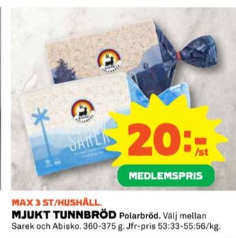 Coop Abisko tunnbröd erbjuda