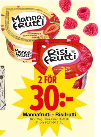 Matöppet Risifrutti mellanmål erbjuda