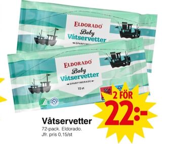 Matöppet Eldorado tvättservetter erbjuda