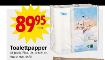 Matöppet Fixa toalettpapper erbjuda