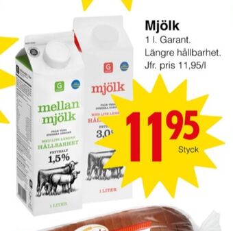 Matöppet Garant mjölk erbjuda