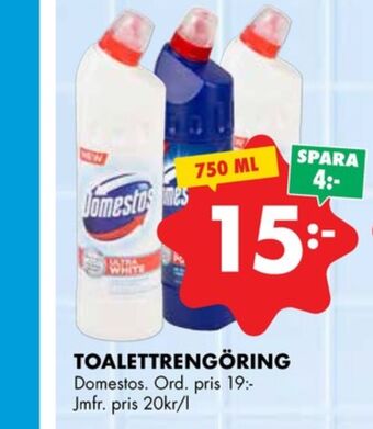 ÖoB Domestos wc rent erbjuda
