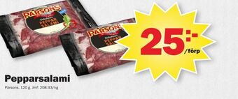 Pekås Pärsons salami erbjuda