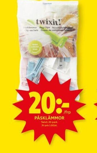 ICA Kvantum PÅSKLÄMMOR Twixit. 20-pack. erbjuda