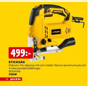Jem&Fix Falke sticksåg erbjuda
