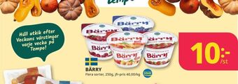 Tempo Bärry yoghurt erbjuda
