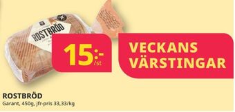 Tempo Garant toastbröd erbjuda