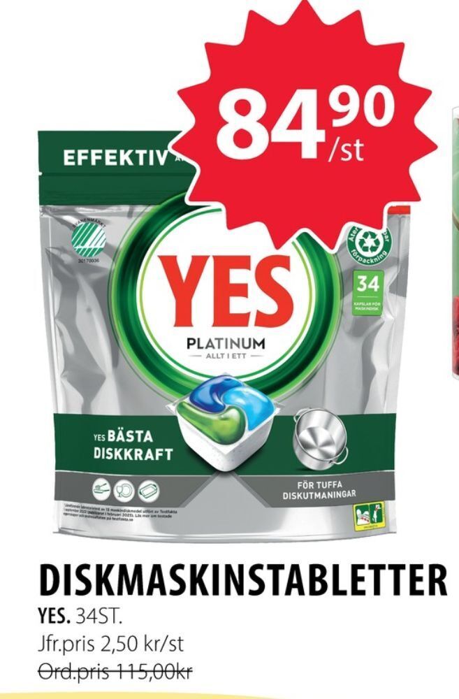 Handlar'n Yes diskmaskintabs erbjuda