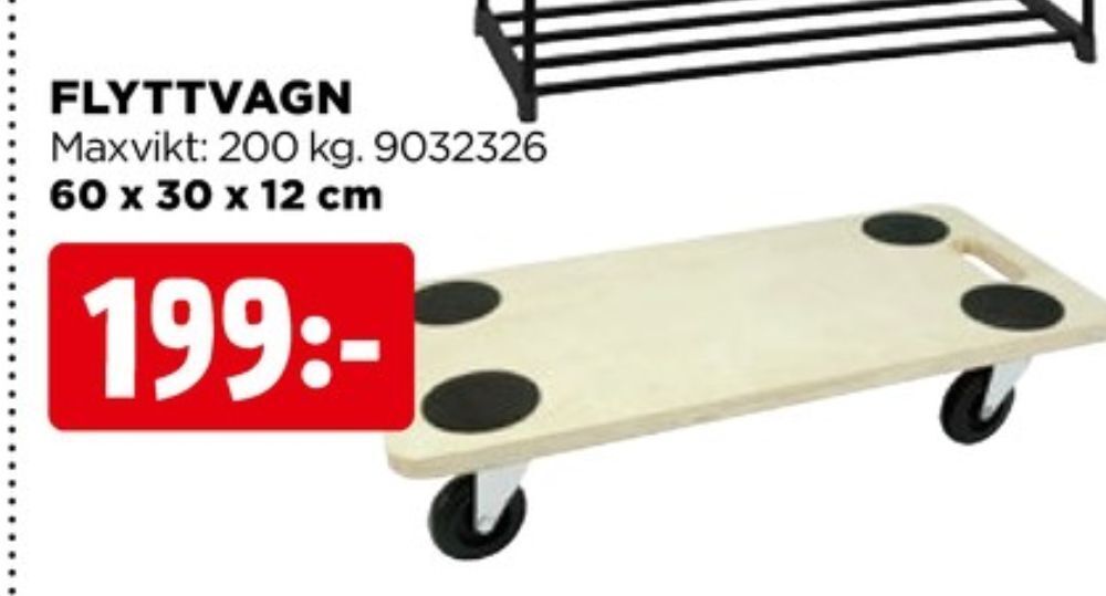 Jem&Fix Plast 1 flyttvagn erbjuda