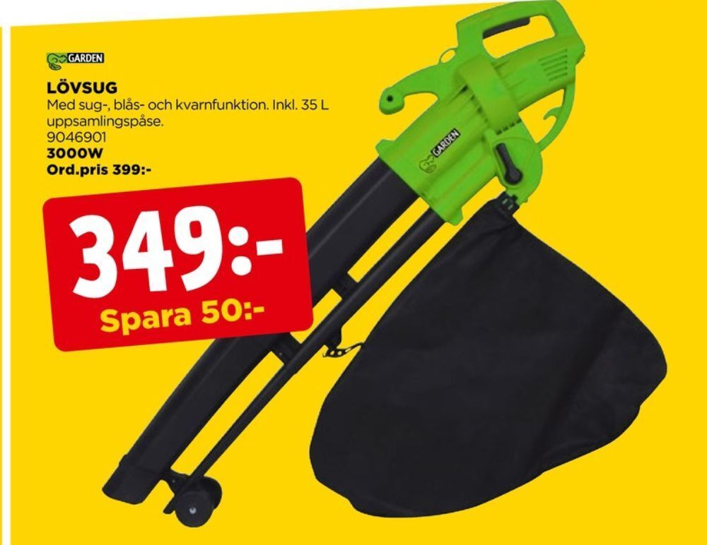 Jem&Fix Garden lövblås erbjuda