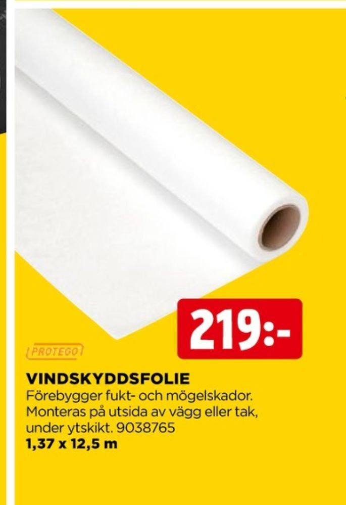 Jem&Fix Protego vindskyddsfolie erbjuda