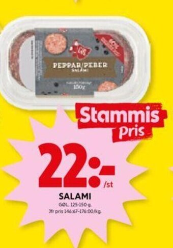 ICA Kvantum SALAMI GØL 125-150 g. erbjuda