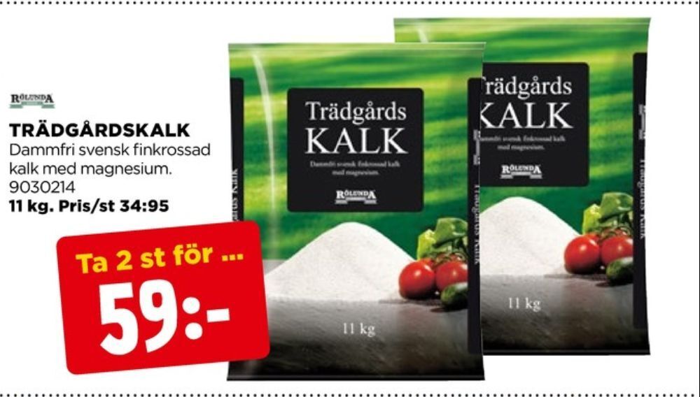 Jem&Fix Rölunda trädgårdskalk erbjuda
