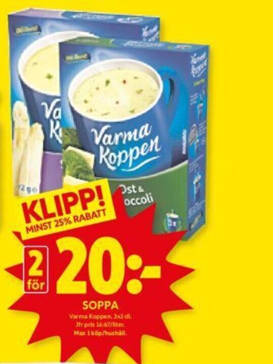 ICA Kvantum SOPPA Varma Koppen erbjuda