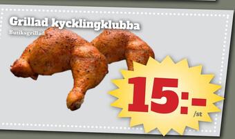 Grillad kycklingklubba