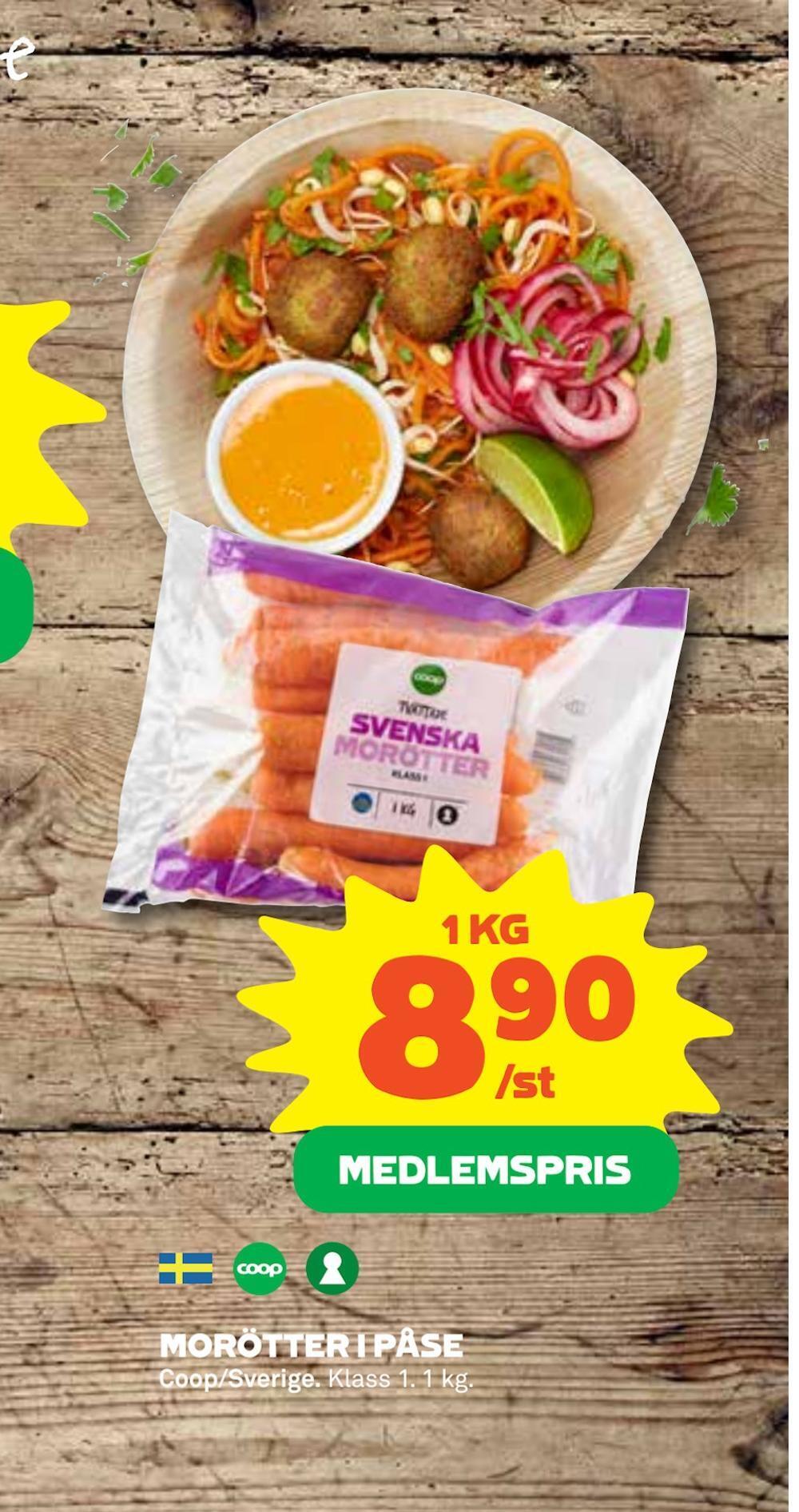 Coop Konsum Morötter i påse erbjuda