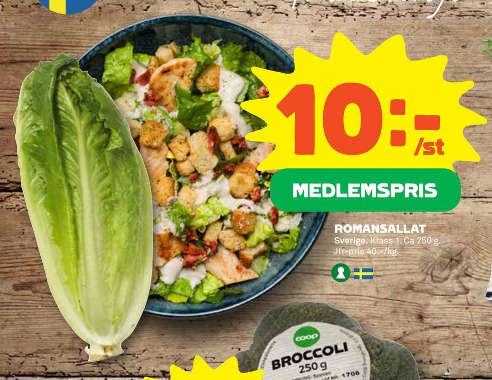 Coop Konsum Romansallat erbjuda