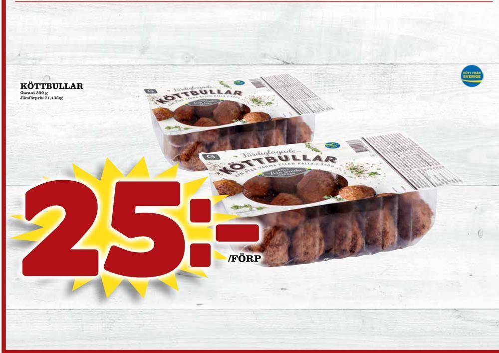 Din Mat Köttbullar erbjuda