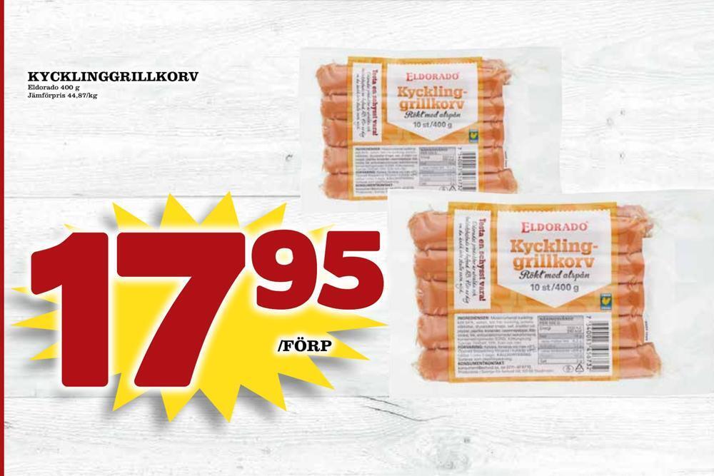 Bonum Matmarknad Kycklinggrillkorv erbjuda