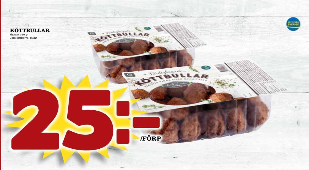 Bonum Matmarknad Köttbullar erbjuda
