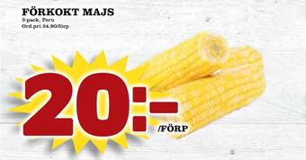 Förkokt majs