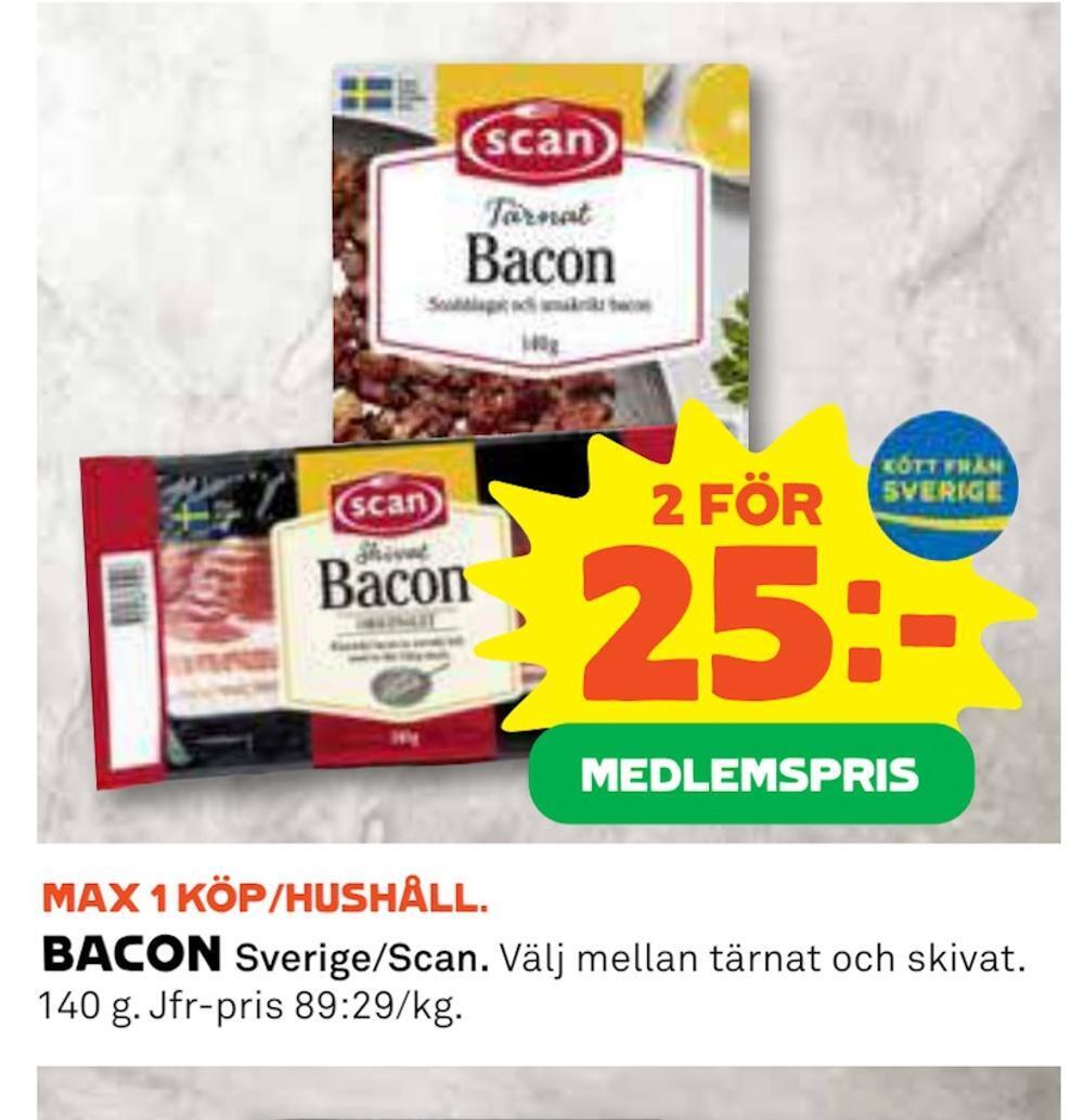 Coop Konsum Bacon erbjuda