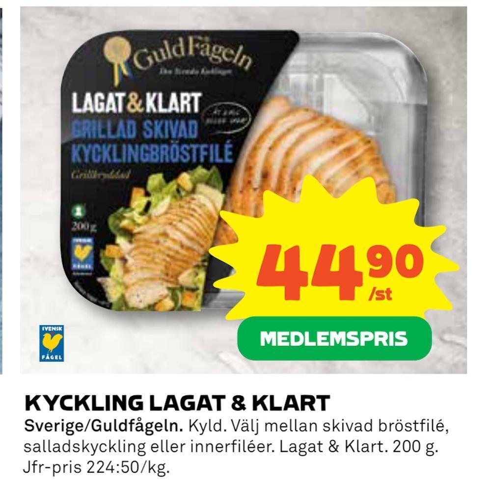 Coop Konsum Kyckling lagat & klart erbjuda