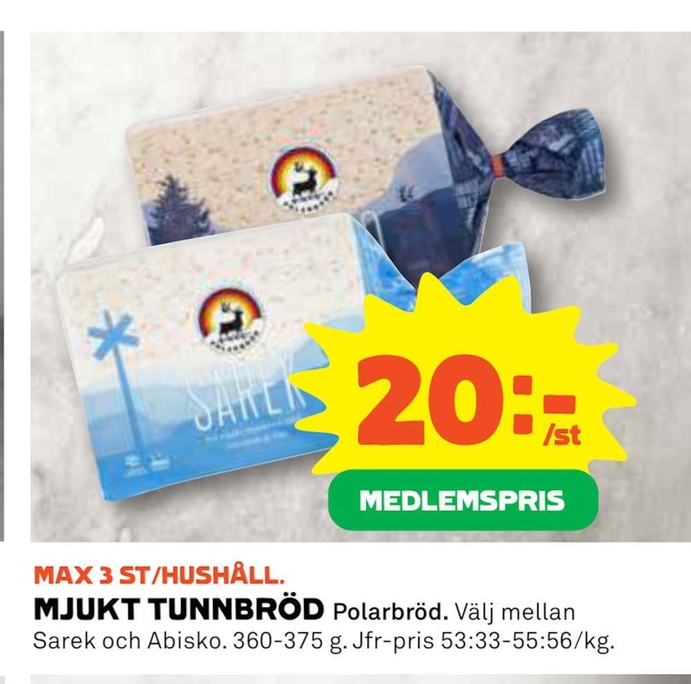 Coop Konsum Mjukt tunnbröd erbjuda