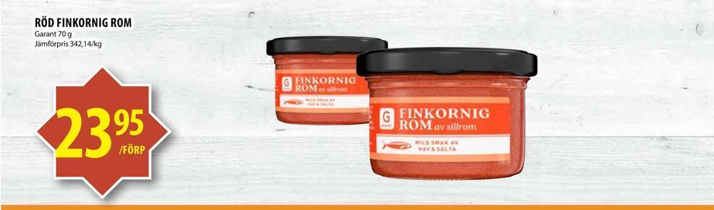 Matvärlden Tensta Röd finkornig rom erbjuda