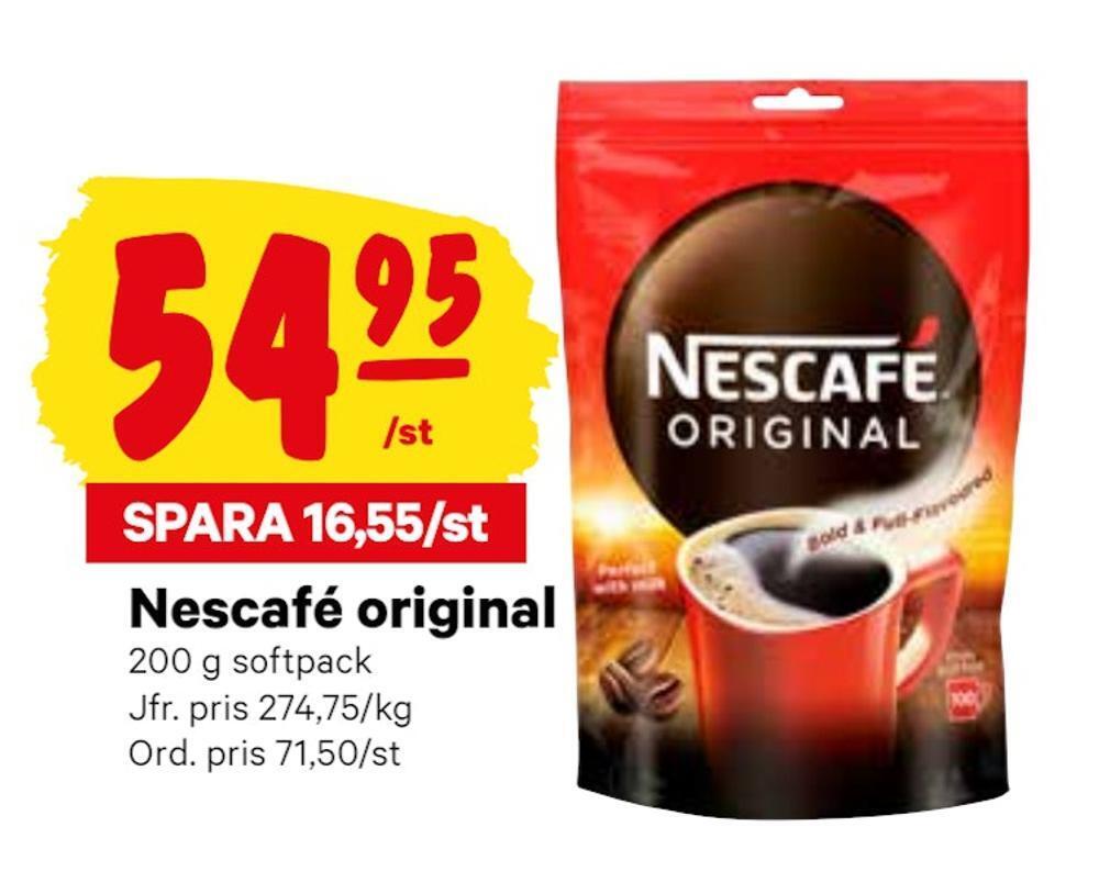 minmatbutik Nescafé original erbjuda