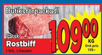 Supergrossen Rostbiff erbjuda