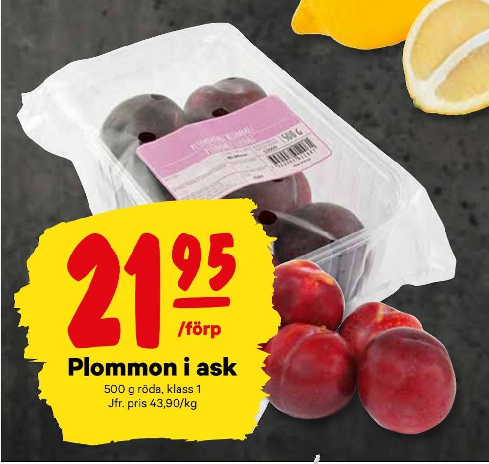 minmatbutik Plommon i ask erbjuda