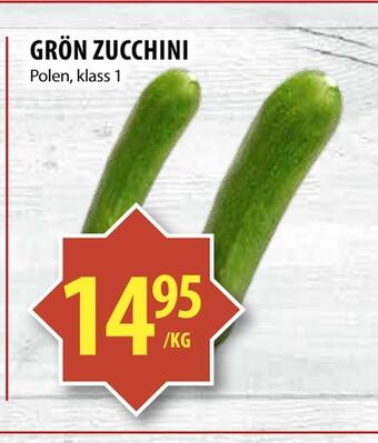 Matvärlden Tensta Grön zucchini erbjuda