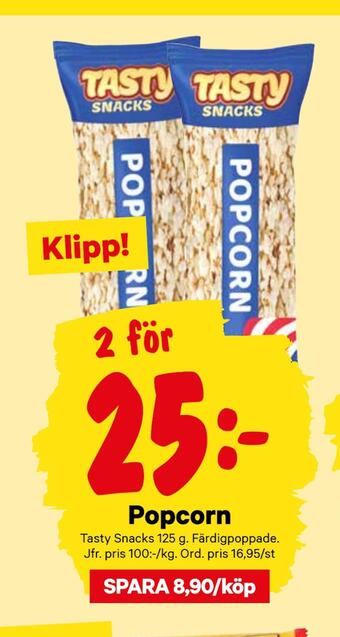 minmatbutik Popcorn erbjuda