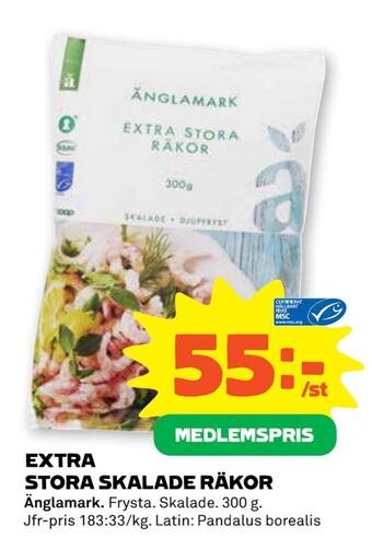 Stora Coop Extra stora skalade räkor erbjuda