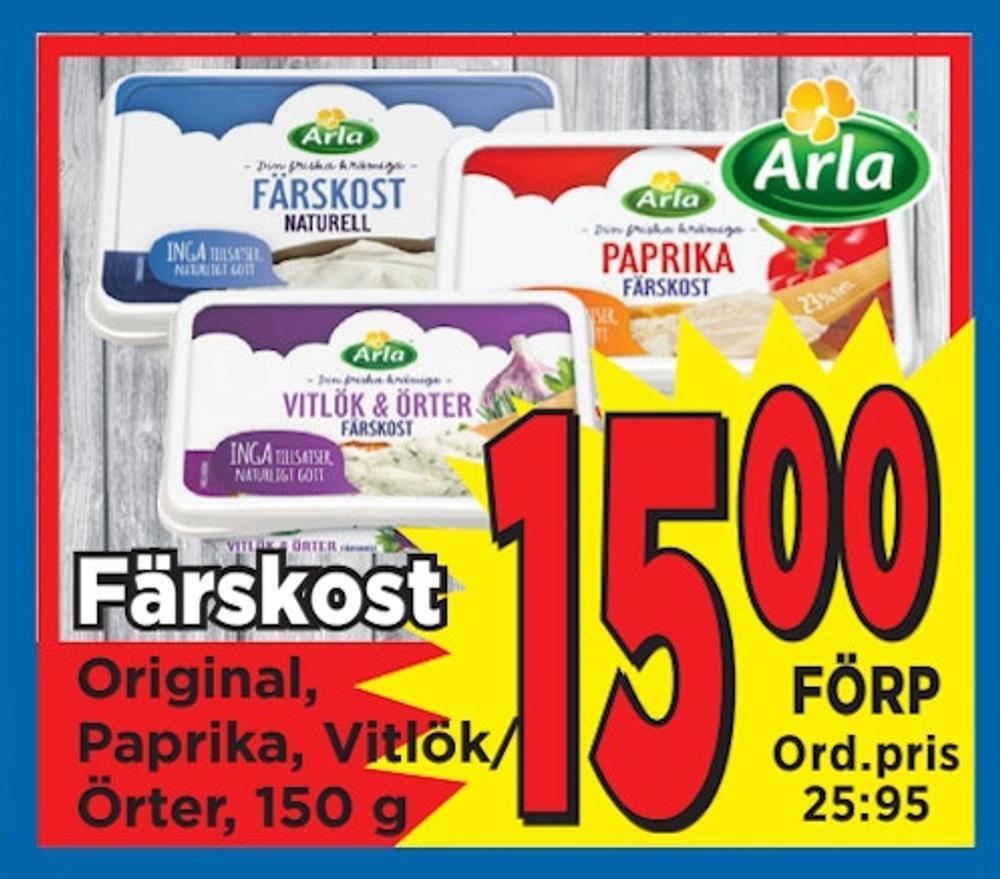 Supergrossen Färskost erbjuda