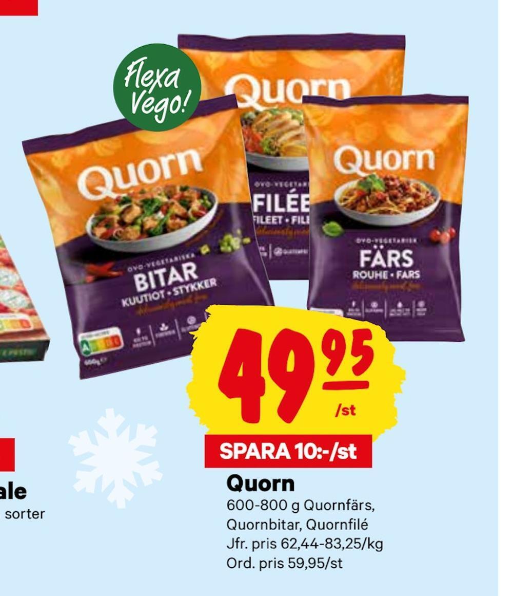 minmatbutik Quorn erbjuda