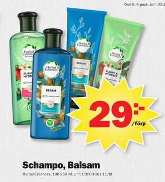 Pekås Schampo, balsam erbjuda
